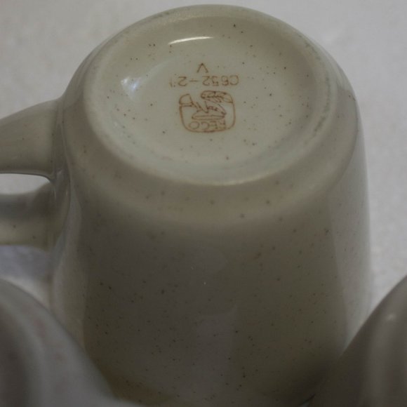 Set of 4 Brown Speckled Restaurant Ware 4 Ounce Rego Coffee Cups - Picture 8 of 11